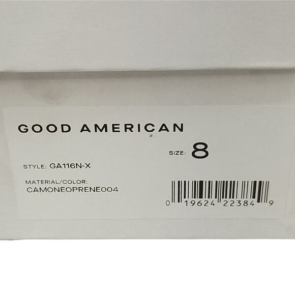 Good American Kickstand Bootie Camo Neoprene High Heeled Ankle Boot - Picture 11 of 11